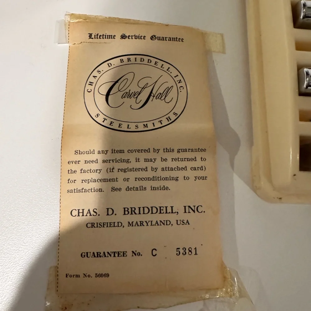 Set of 8, vintage, steak knives from Carvel Hall